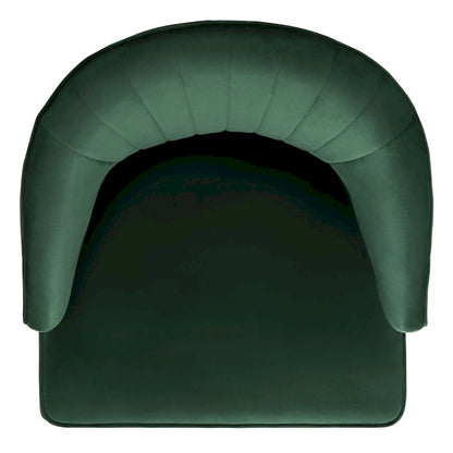 Fauteuil d'appoint dossier haut en velours – Une place