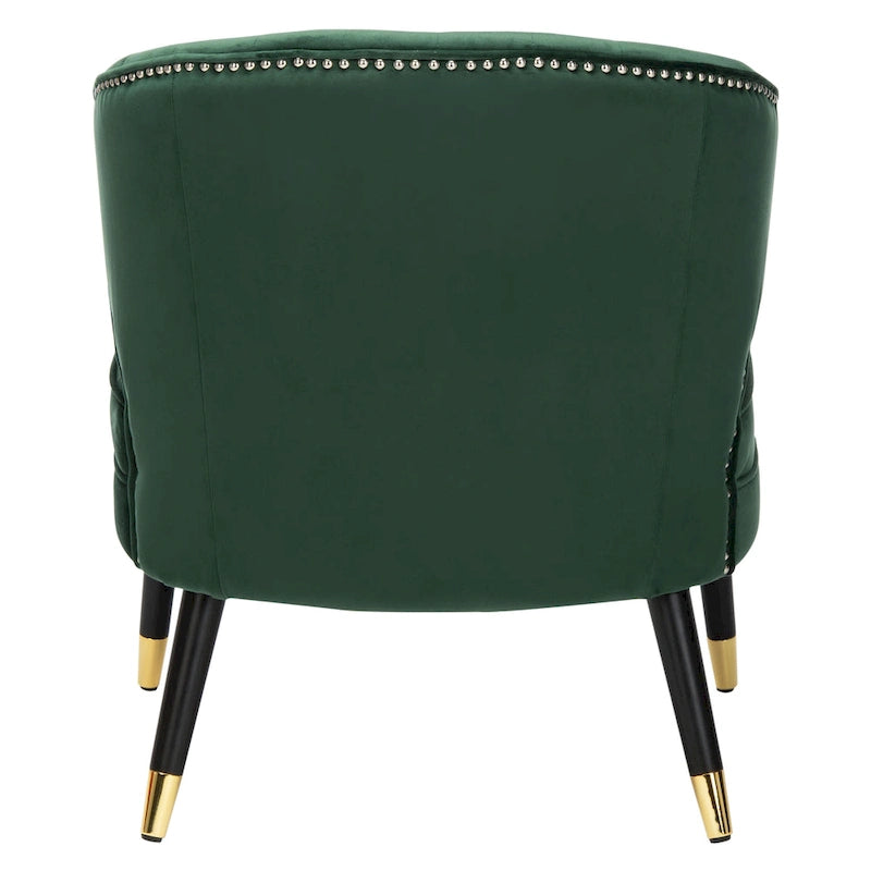 Fauteuil d'appoint dossier haut en velours – Une place