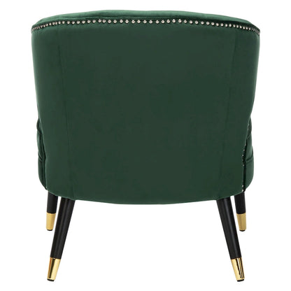 Fauteuil d'appoint dossier haut en velours – Une place