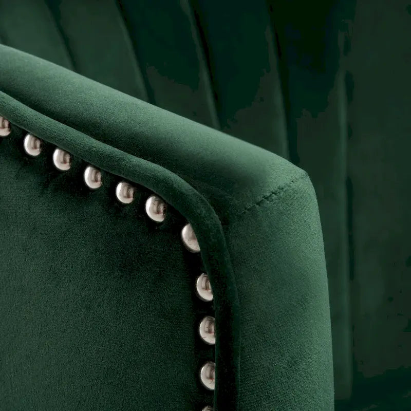 Fauteuil d'appoint dossier haut en velours – Une place