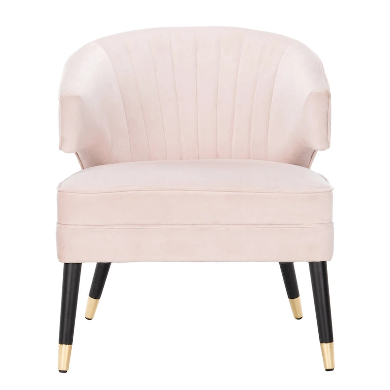 Fauteuil d'appoint dossier haut en velours – Une place