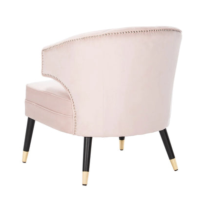 Fauteuil d'appoint dossier haut en velours – Une place