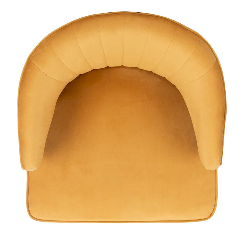 Fauteuil d'appoint dossier haut en velours – Une place