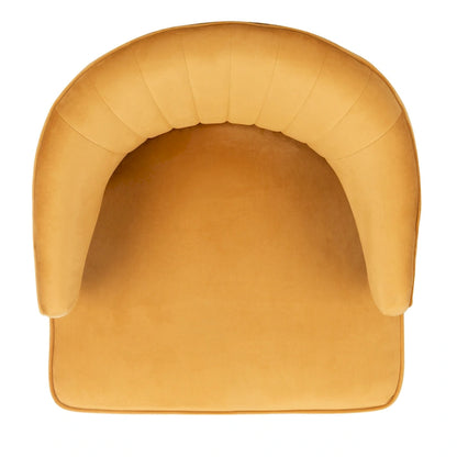Fauteuil d'appoint dossier haut en velours – Une place