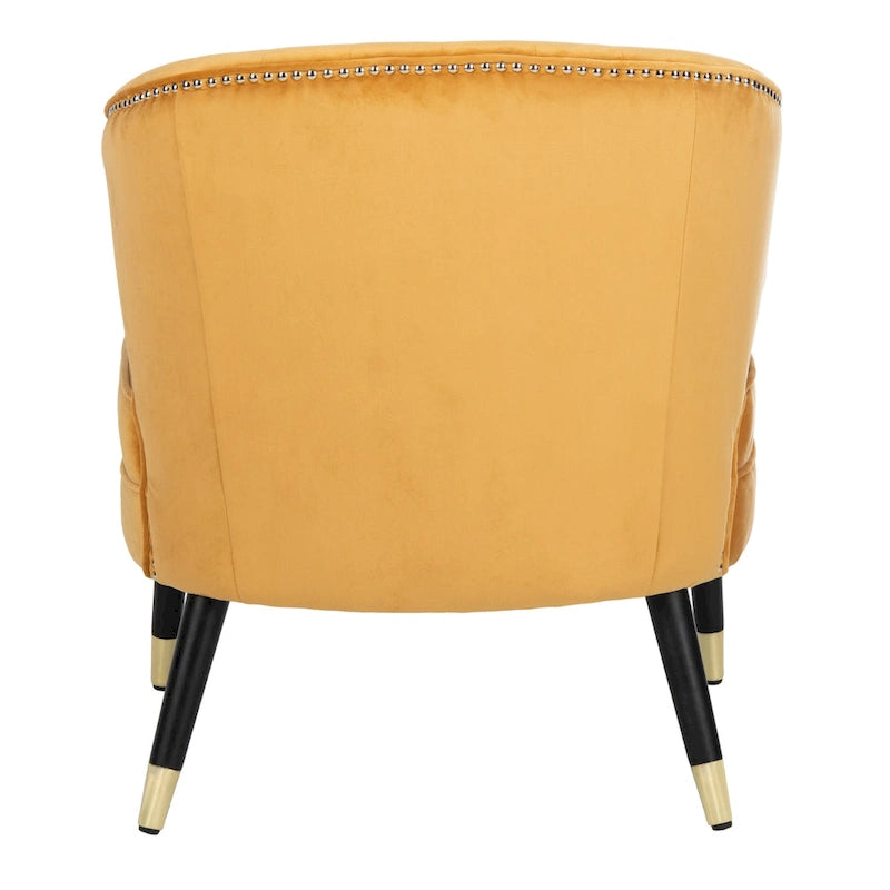 Fauteuil d'appoint dossier haut en velours – Une place