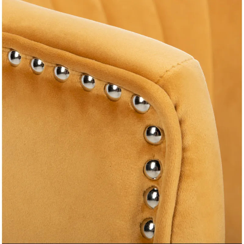 Fauteuil d'appoint dossier haut en velours – Une place