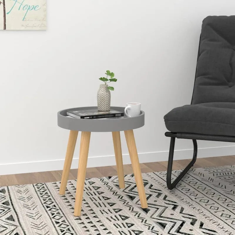 Table d'appoint ronde, multicolore (noir/blanc/gris), pour 1 personne