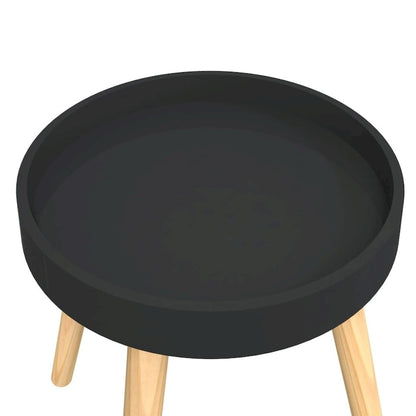 Table d'appoint ronde, multicolore (noir/blanc/gris), pour 1 personne