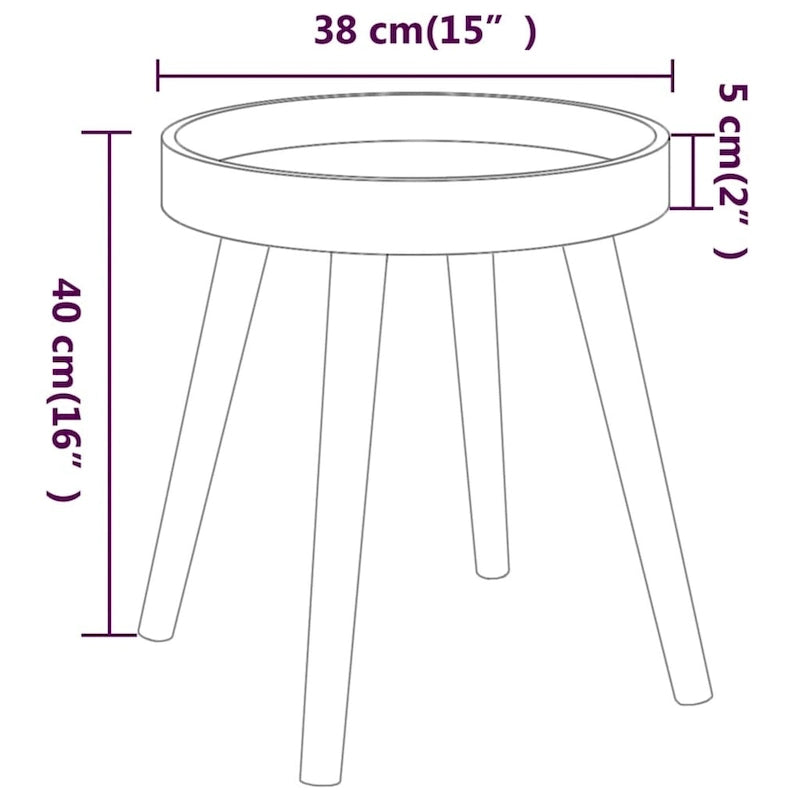 Table d'appoint ronde, multicolore (noir/blanc/gris), pour 1 personne
