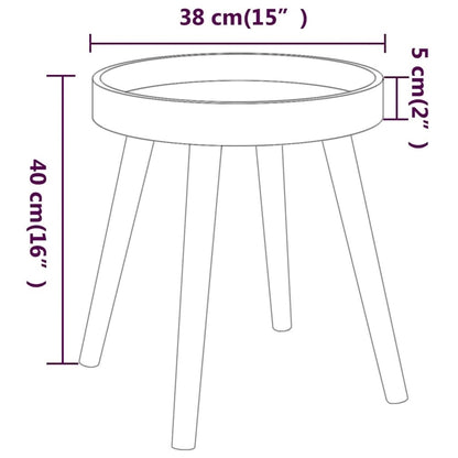 Table d'appoint ronde, multicolore (noir/blanc/gris), pour 1 personne