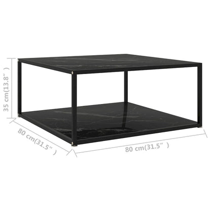 Table basse ronde en verre trempé – Noire, 2 étages | Assemblage 1 personne