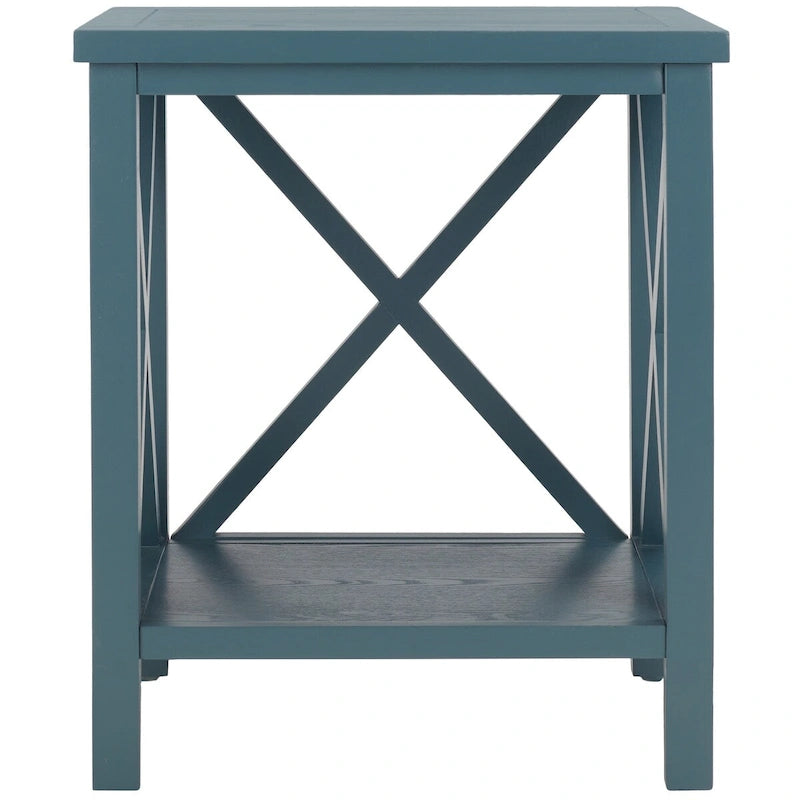 Table d'appoint à croisillons, multicolore (noir/chêne/sarcelle/gris/blanc/vert), pour 1 personne