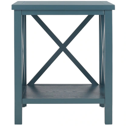 Table d'appoint à croisillons, multicolore (noir/chêne/sarcelle/gris/blanc/vert), pour 1 personne