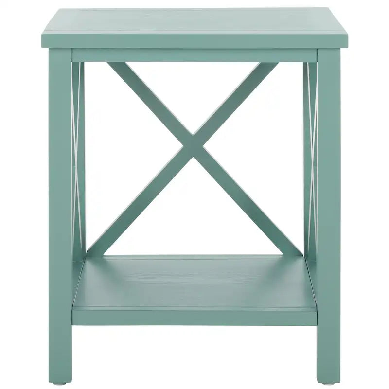 Table d'appoint à croisillons, multicolore (noir/chêne/sarcelle/gris/blanc/vert), pour 1 personne