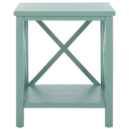 Table d'appoint à croisillons, multicolore (noir/chêne/sarcelle/gris/blanc/vert), pour 1 personne
