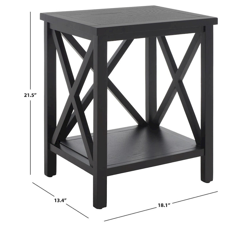 Table d'appoint à croisillons, multicolore (noir/chêne/sarcelle/gris/blanc/vert), pour 1 personne