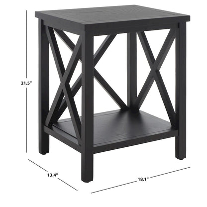Table d'appoint à croisillons, multicolore (noir/chêne/sarcelle/gris/blanc/vert), pour 1 personne