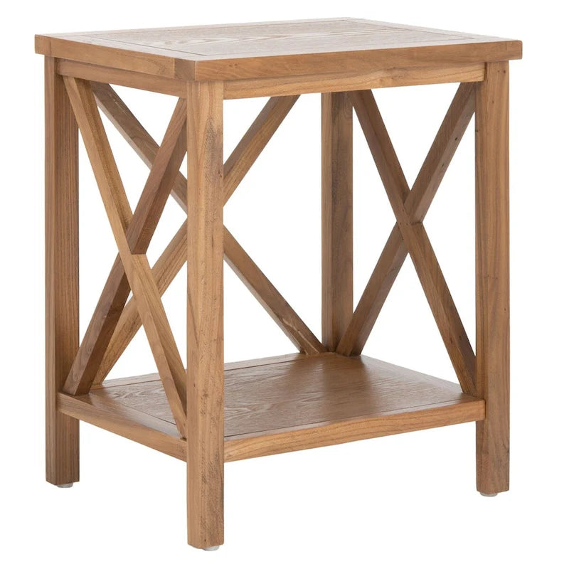 Table d'appoint à croisillons, multicolore (noir/chêne/sarcelle/gris/blanc/vert), pour 1 personne