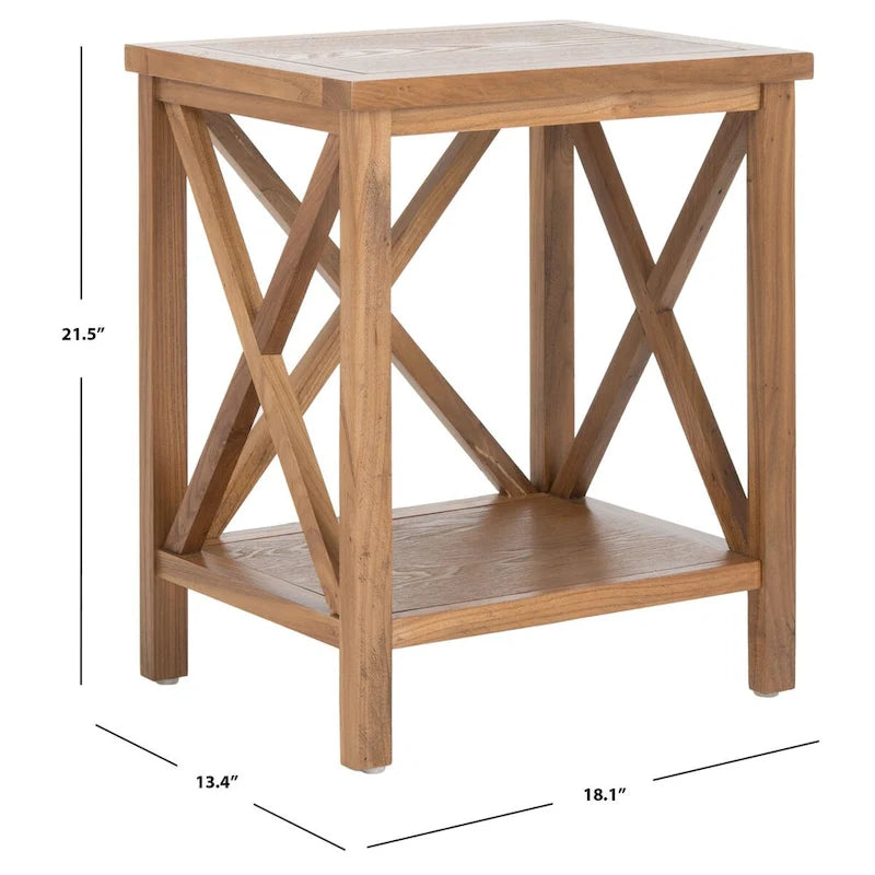 Table d'appoint à croisillons, multicolore (noir/chêne/sarcelle/gris/blanc/vert), pour 1 personne