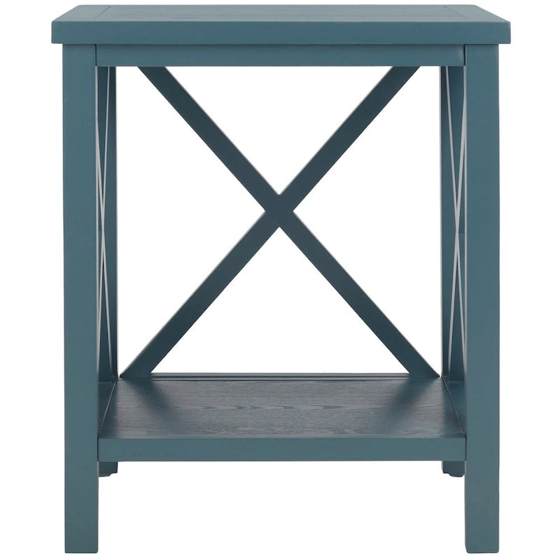 Table d'appoint à croisillons, multicolore (noir/chêne/sarcelle/gris/blanc/vert), pour 1 personne