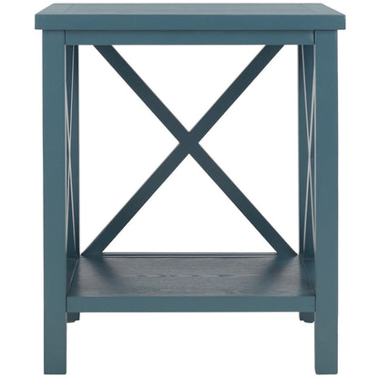 Table d'appoint à croisillons, multicolore (noir/chêne/sarcelle/gris/blanc/vert), pour 1 personne