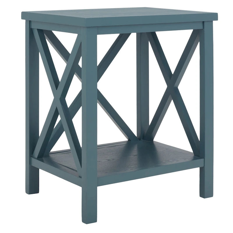 Table d'appoint à croisillons, multicolore (noir/chêne/sarcelle/gris/blanc/vert), pour 1 personne