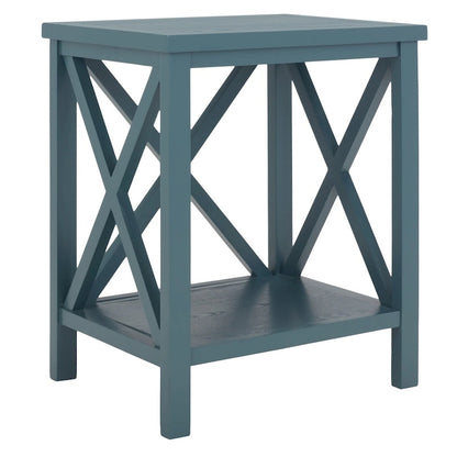 Table d'appoint à croisillons, multicolore (noir/chêne/sarcelle/gris/blanc/vert), pour 1 personne