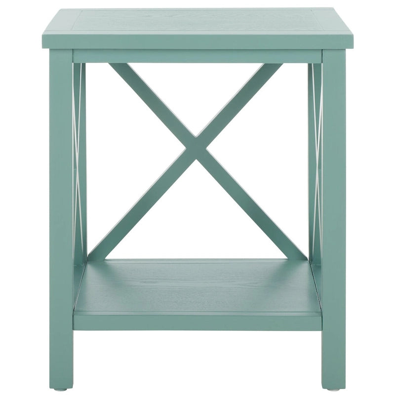 Table d'appoint à croisillons, multicolore (noir/chêne/sarcelle/gris/blanc/vert), pour 1 personne