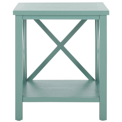 Table d'appoint à croisillons, multicolore (noir/chêne/sarcelle/gris/blanc/vert), pour 1 personne