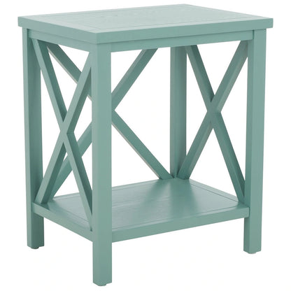 Table d'appoint à croisillons, multicolore (noir/chêne/sarcelle/gris/blanc/vert), pour 1 personne