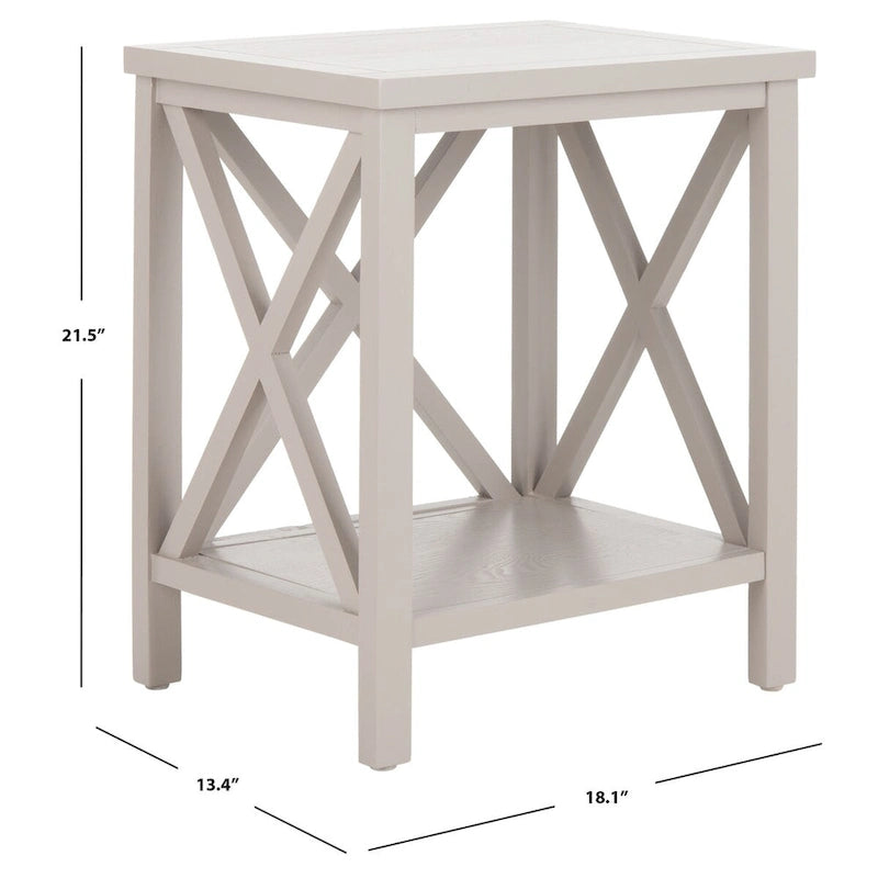 Table d'appoint à croisillons, multicolore (noir/chêne/sarcelle/gris/blanc/vert), pour 1 personne
