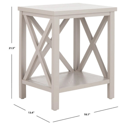 Table d'appoint à croisillons, multicolore (noir/chêne/sarcelle/gris/blanc/vert), pour 1 personne