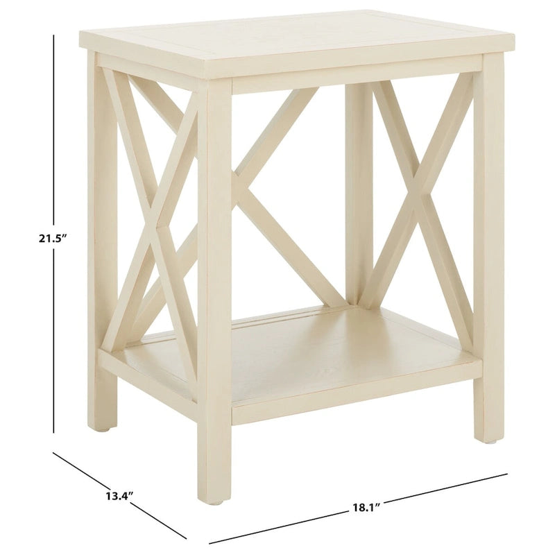 Table d'appoint à croisillons, multicolore (noir/chêne/sarcelle/gris/blanc/vert), pour 1 personne