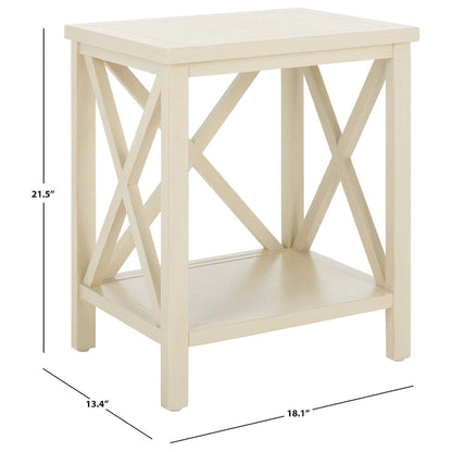Table d'appoint à croisillons, multicolore (noir/chêne/sarcelle/gris/blanc/vert), pour 1 personne