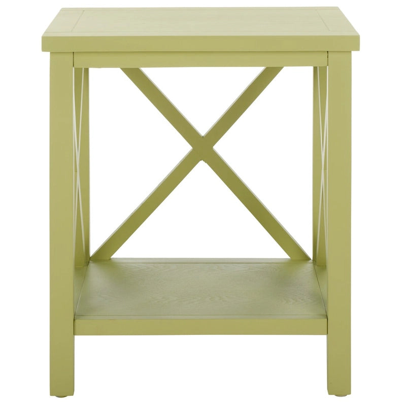 Table d'appoint à croisillons, multicolore (noir/chêne/sarcelle/gris/blanc/vert), pour 1 personne