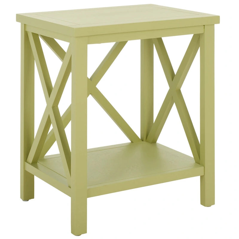 Table d'appoint à croisillons, multicolore (noir/chêne/sarcelle/gris/blanc/vert), pour 1 personne