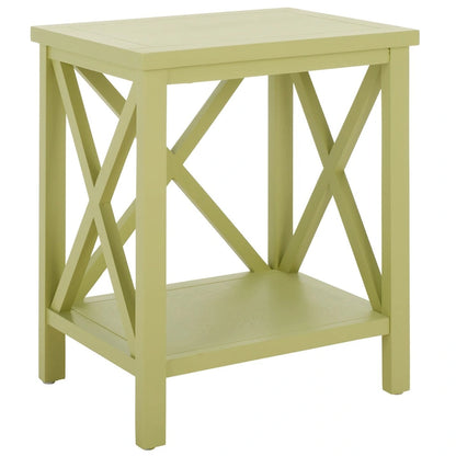 Table d'appoint à croisillons, multicolore (noir/chêne/sarcelle/gris/blanc/vert), pour 1 personne