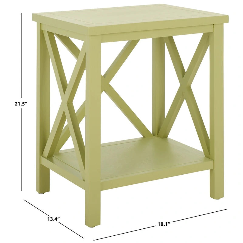 Table d'appoint à croisillons, multicolore (noir/chêne/sarcelle/gris/blanc/vert), pour 1 personne