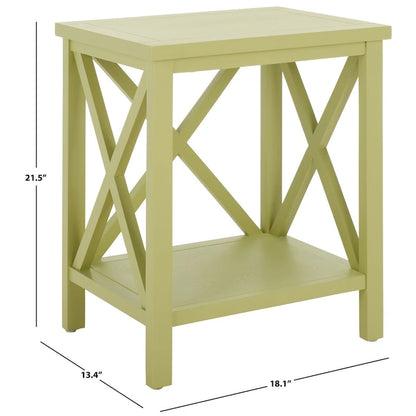 Table d'appoint à croisillons, multicolore (noir/chêne/sarcelle/gris/blanc/vert), pour 1 personne