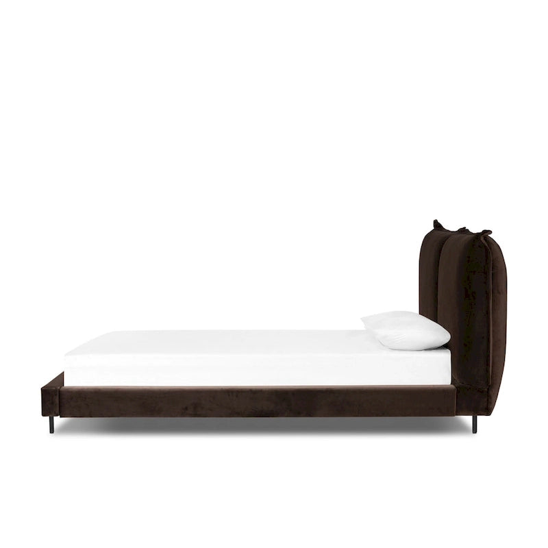 Cadre de lit double Surrey Cocoa, rembourré, 2 personnes