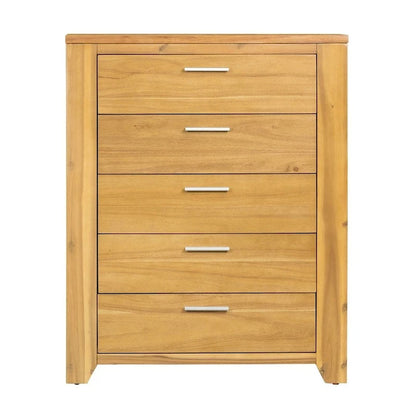 Commode marron en bois naturel – Style rustique, 2/5/6 tiroirs, pour 1 personne