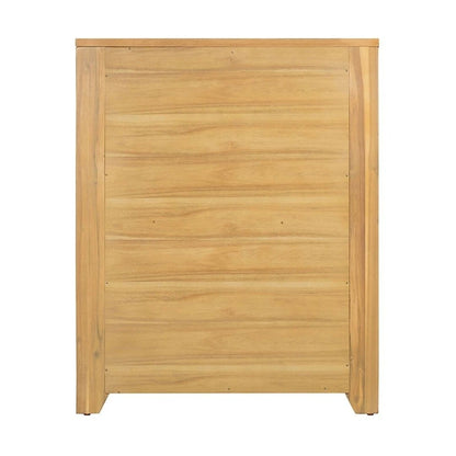 Commode marron en bois naturel – Style rustique, 2/5/6 tiroirs, pour 1 personne