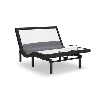 Base ajustable noire avec soutien lombaire et audio, 2 places