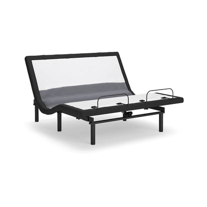 Base ajustable noire avec soutien lombaire et audio, 2 places