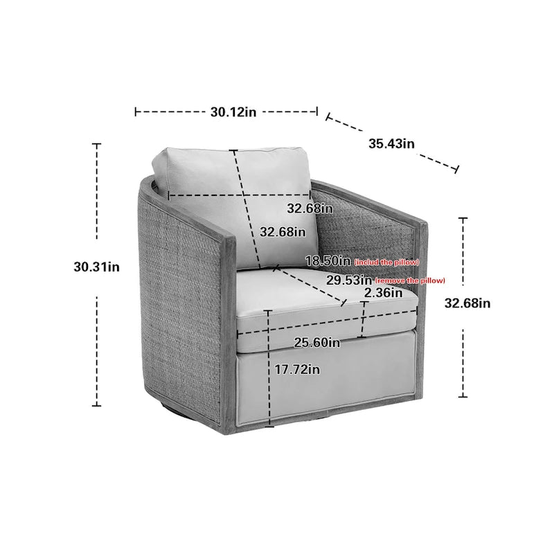 Fauteuil pivotant rond – Une place
