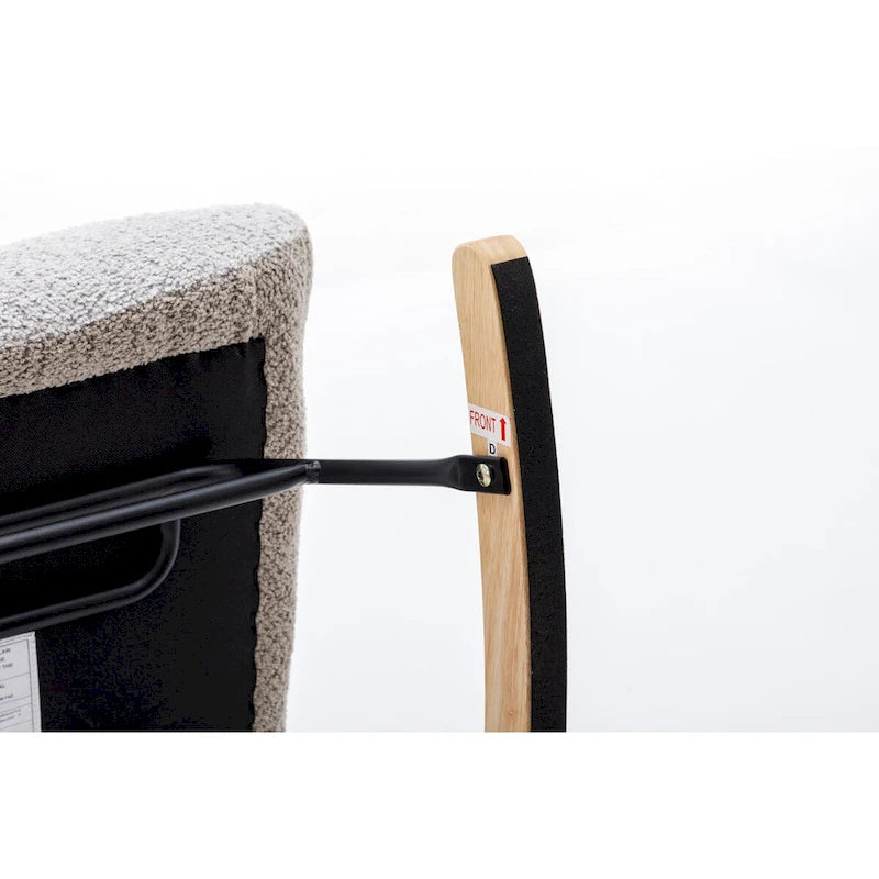 Fauteuil à bascule tapissé patchwork – Multicolore / Vert / Rose / Bleu antique – Siège unique