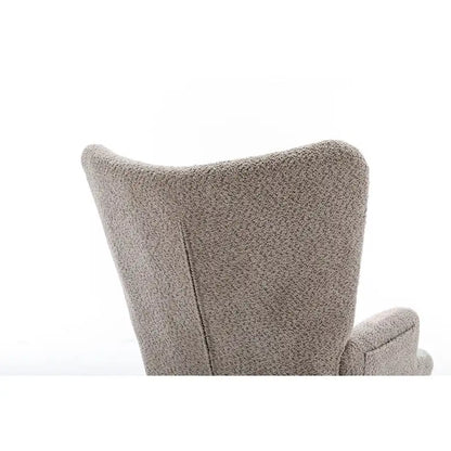 Fauteuil à bascule tapissé patchwork – Multicolore / Vert / Rose / Bleu antique – Siège unique