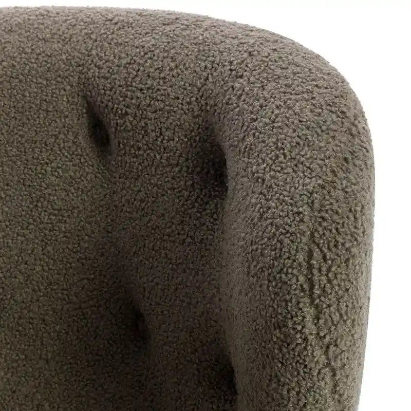 Fauteuil d'appoint Sherpa sans accoudoirs – Siège unique avec pieds en bois de noyer