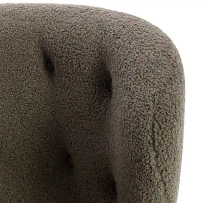 Fauteuil d'appoint Sherpa sans accoudoirs – Siège unique avec pieds en bois de noyer