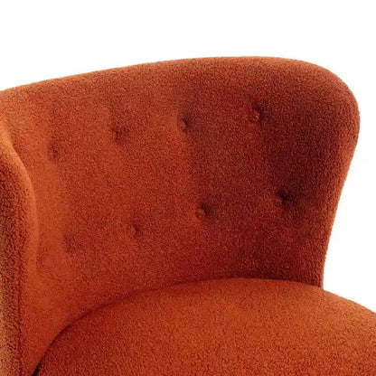 Fauteuil d'appoint Sherpa sans accoudoirs – Siège unique avec pieds en bois de noyer